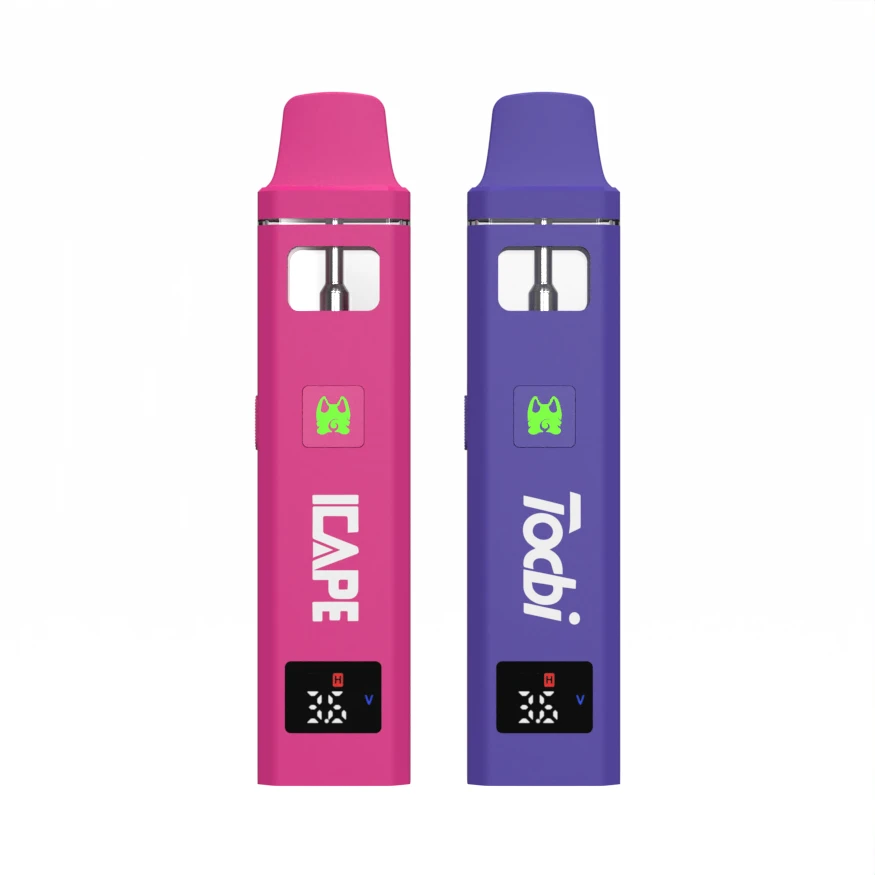 Empty 2ml Digital Screen LED Pod Disposable THC Vape Device OEM Customized Colors Pattern Top Filling With Package Type C - 2 Gram
